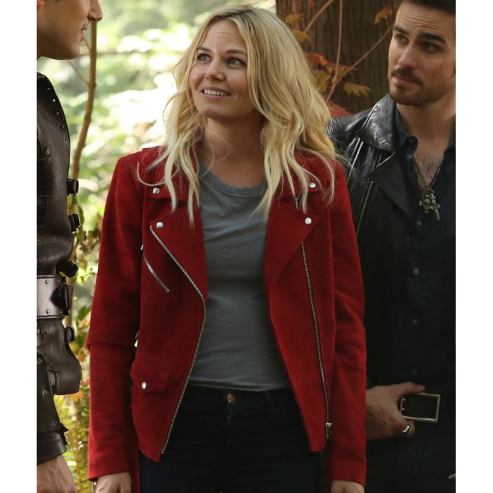 Emma swan red leather jacket best sale